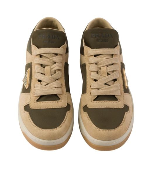 Prada Brown Downtown Two-Toned Sneakers