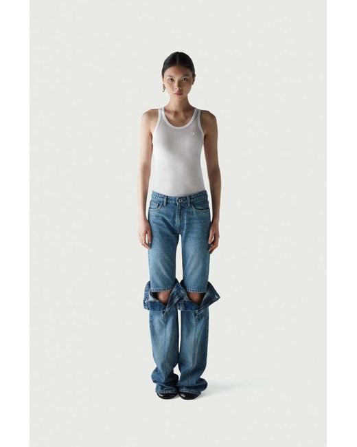 Coperni Blue Multi-Pocket Denim Trousers for men