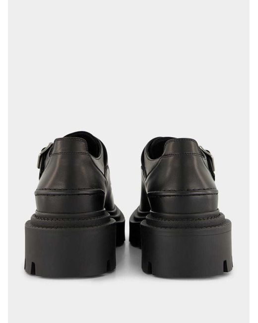 Christian Louboutin Black Antonina College Double Buckle Loafers
