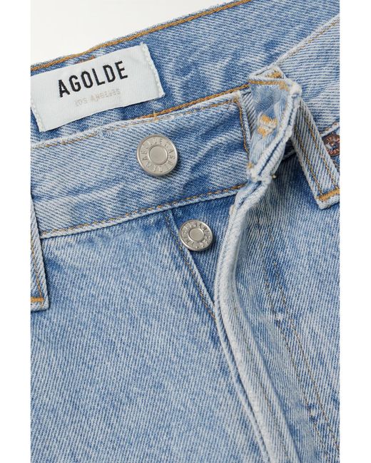 Agolde Blue High Waist Denim Trousers