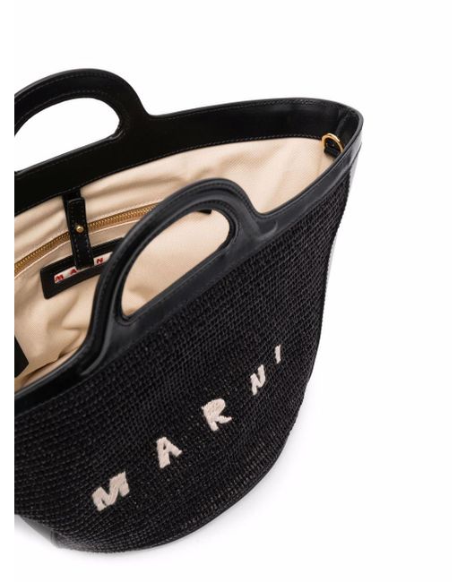 Marni Black Tropicalia Small Tote Bag