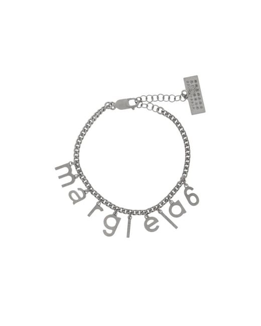 MM6 by Maison Margiela Metallic Logo Plaque Bracelet