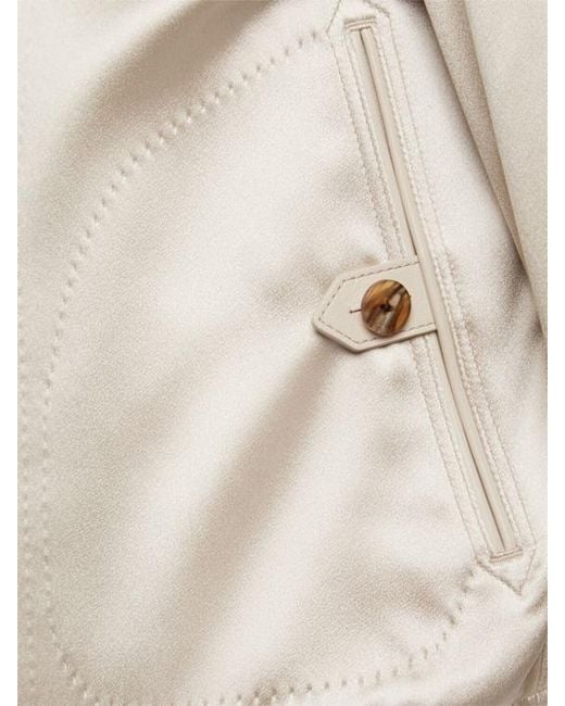 Tom Ford Natural Silk Satin Reversible Jacket for men