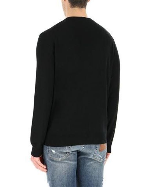 Versace Black Logo Printed Sweater for men
