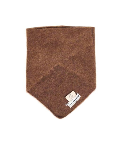 Uma Wang Brown Pointed Scarf