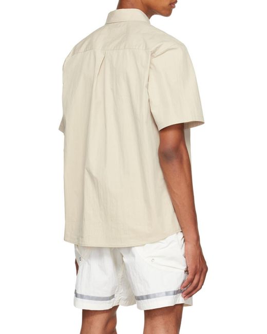 John Elliott White Ss Cloak Button-Up Shirt for men