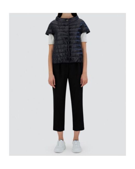 Herno Black Greta Short-Sleeved Puffer Jacket