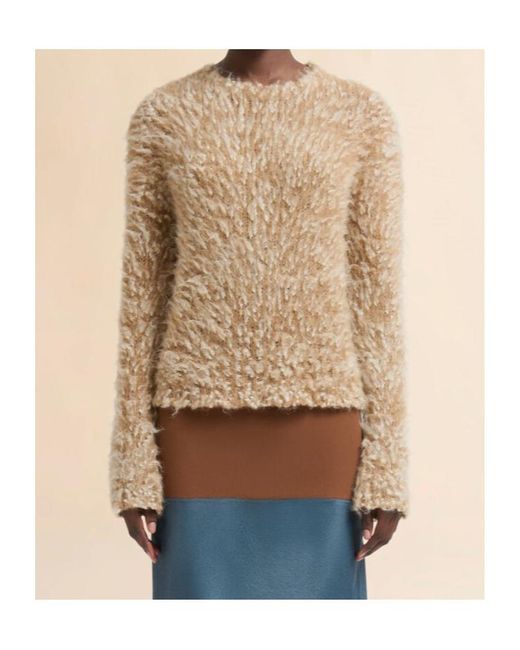 Marni Natural Bouclé Crewneck Jumper