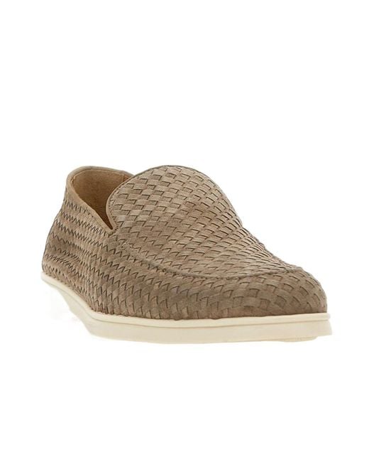 Doucal's Natural Interwoven Pattern Casual Shoes for men