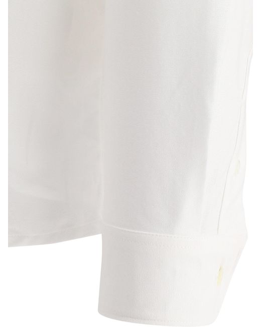 A.P.C. White Button-Down Organic Cotton Shirt for men