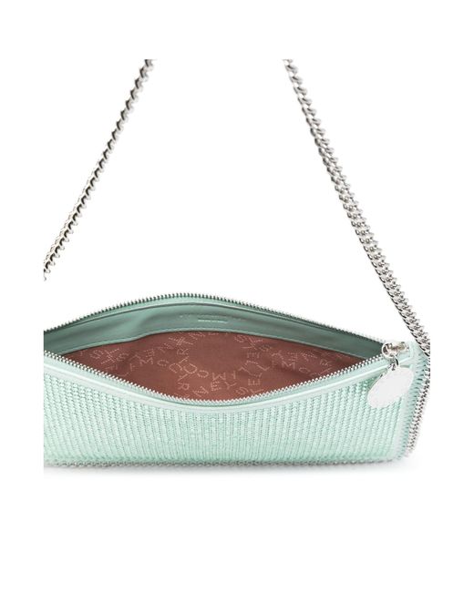 Stella McCartney Blue Falabella Embellished Shoulder Bag