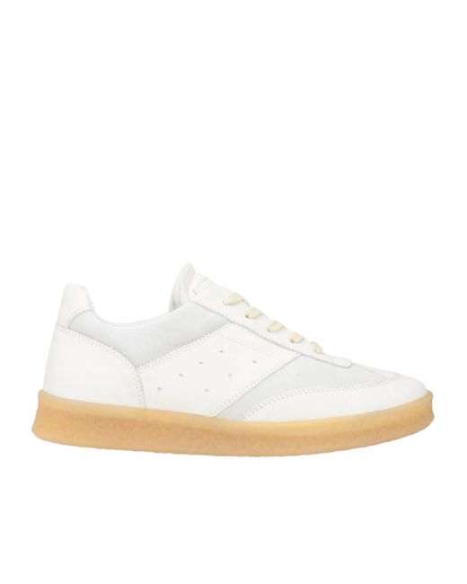 MM6 by Maison Margiela White Two-Tone Low-Top Casual Shoes