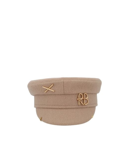 Ruslan Baginskiy Natural Logo-Embellished Baker Boy Hat