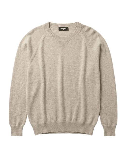 DSquared² Natural Crew Neck Long-Sleeved Sweatshirt for men