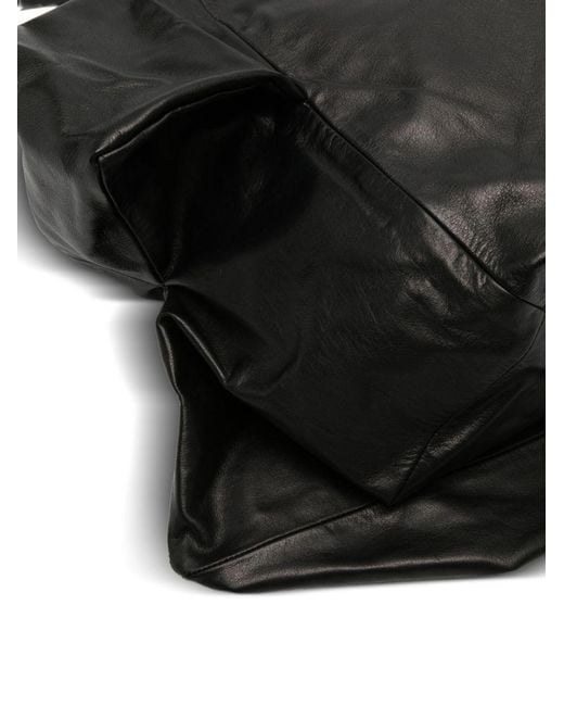 Yohji Yamamoto Black Leather Shoulder Bag