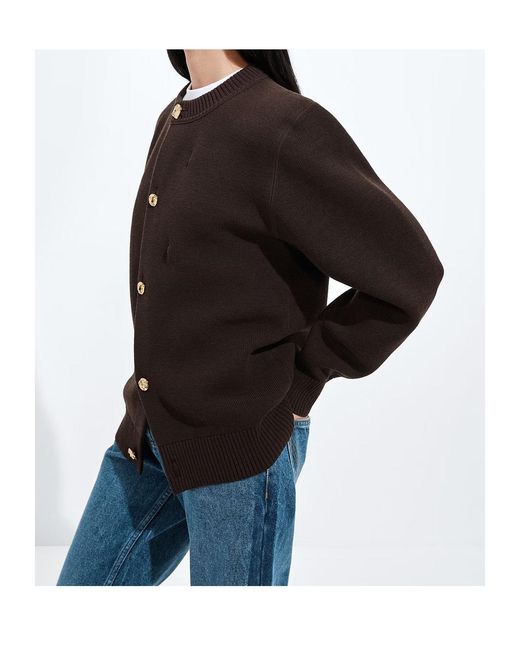 Bottega Veneta Black Wool And Cotton Cardigan