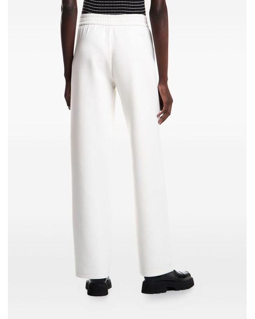 Emporio Armani White Elastic-Waist Trousers