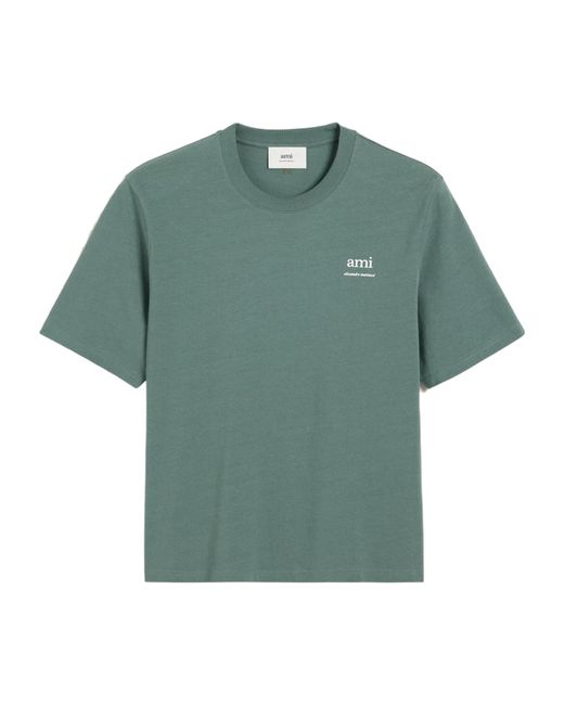 AMI Green Boxy Tshirt Ami for men