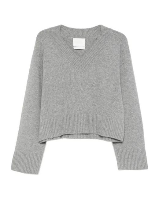 Citizens of Humanity Gray V-Neck Wool Sweater