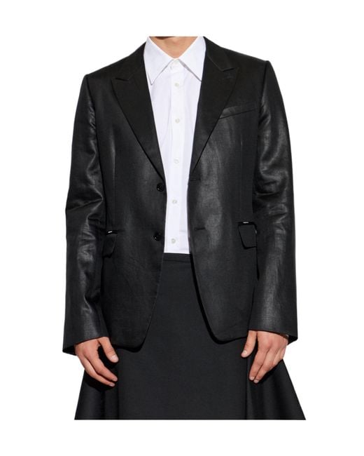 McQueen Black Single-Breasted Suit Jacket for men