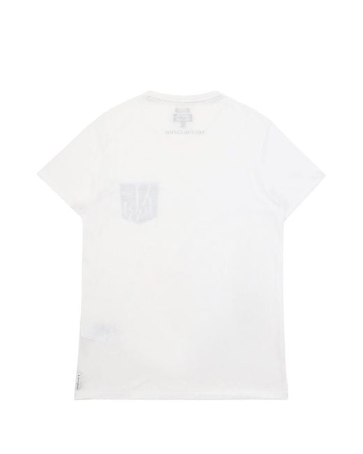 Armani Jeans White Round-Necked Logo T-Shirt for men