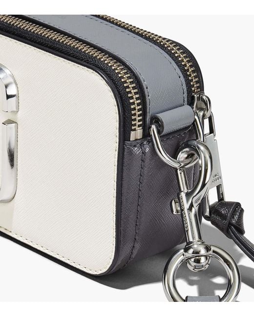 Marc Jacobs Metallic The Snapshot Logo Plaque Crossbody Bag