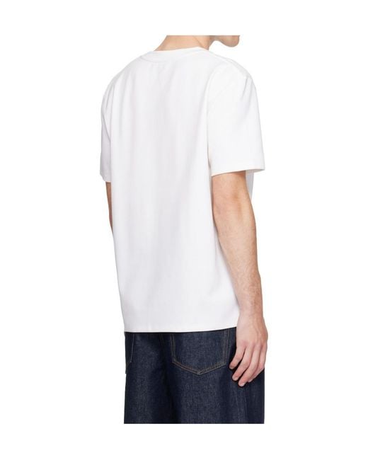 Balmain White Pb Logo T-Shirt for men