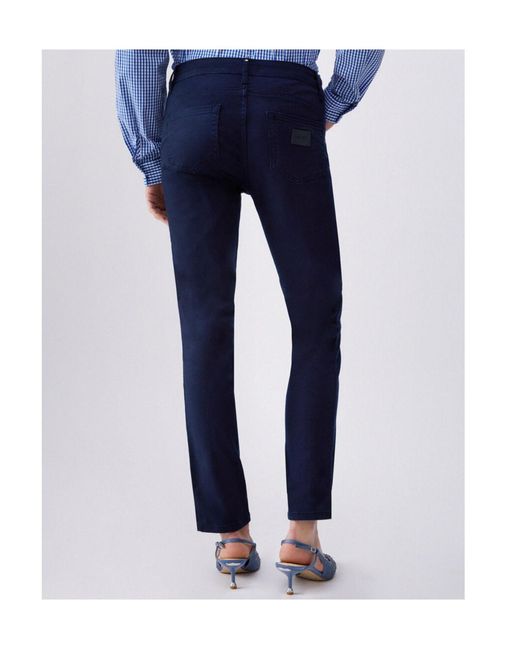Liu Jo Blue Cotton Trousers