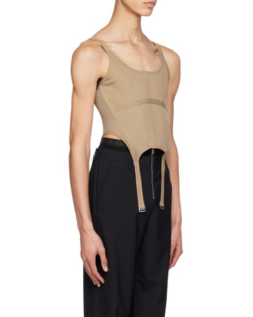Dion Lee Natural Ribbed Combat Corset for men
