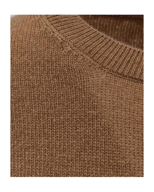 The Row Brown Crewneck Knitted Jumper
