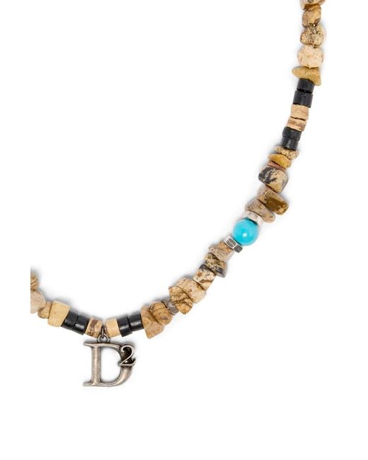 DSquared² Metallic Logo Detail Summer Vintage Necklace for men