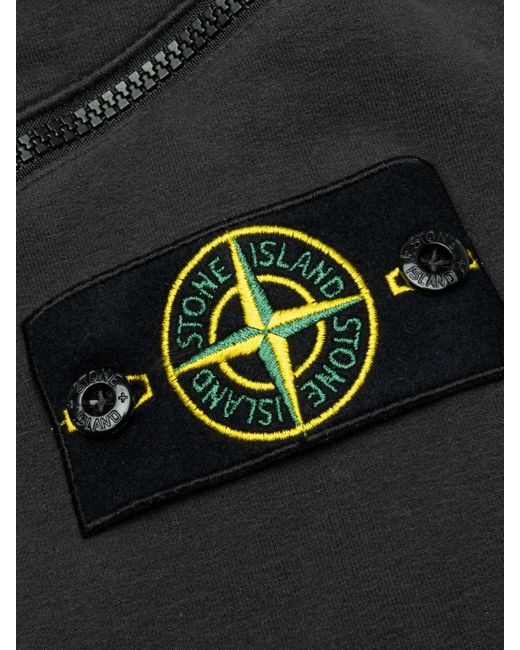 Stone Island Black Compass-Badge Track Pants for men
