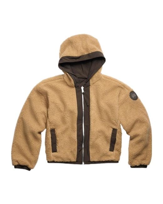 Canada Goose Brown Alberni Reversible Fleece Hooded Jacket