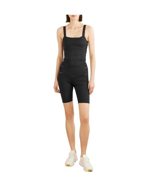 Eres Black Paneled Stretch-Jersey Shorts