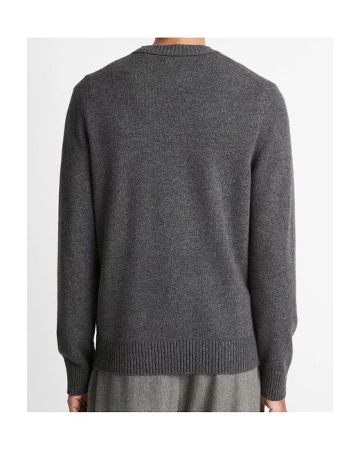 Vince Gray Wool-Cashmere Crew Neck Sweater for men