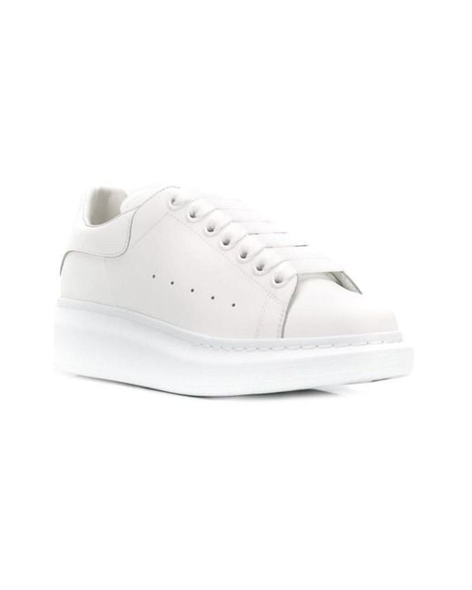 McQueen White Larry Oversized Lace-Up Sneakers