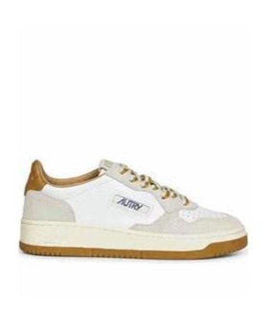 Autry White Medalist Low-Top Sneakers