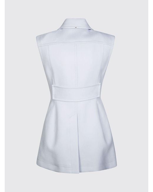Sportmax Blue Gabarra Sleeveless Gabardine Blazer