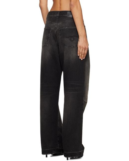 R13 Gray Belt-Loop Jeans