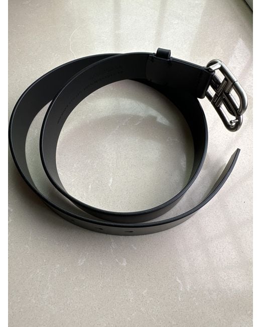 Balenciaga White Bb Buckle Belt for men