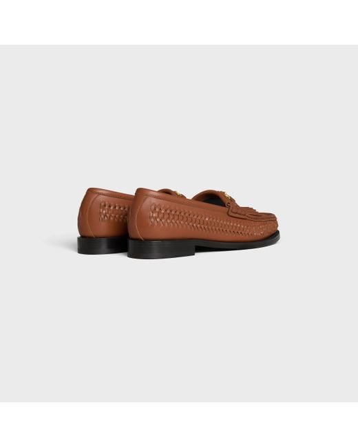 Céline Brown Luco Braided Loafer