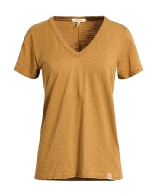 Rag & Bone Yellow V-Neck Short-Sleeved T-Shirt