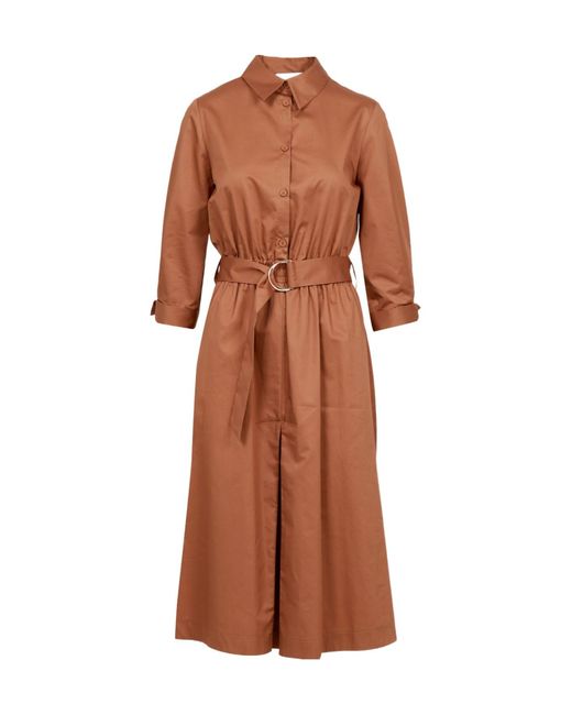 Kaos Brown Lapel Dress
