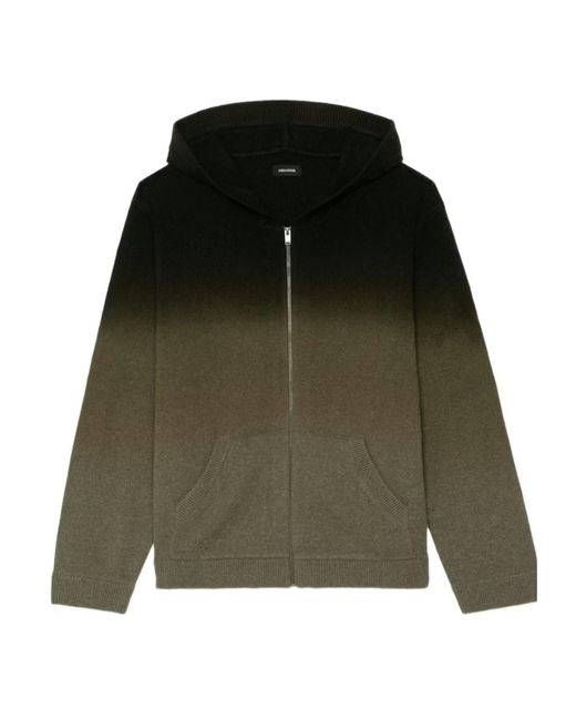 Zadig & Voltaire Green Dip Dye Clash Lc Knitwear for men