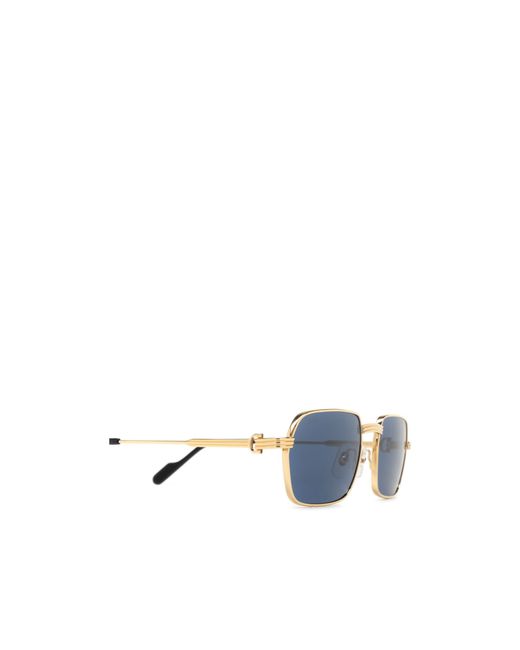 Cartier Blue Rectangle Frame Sunglasses