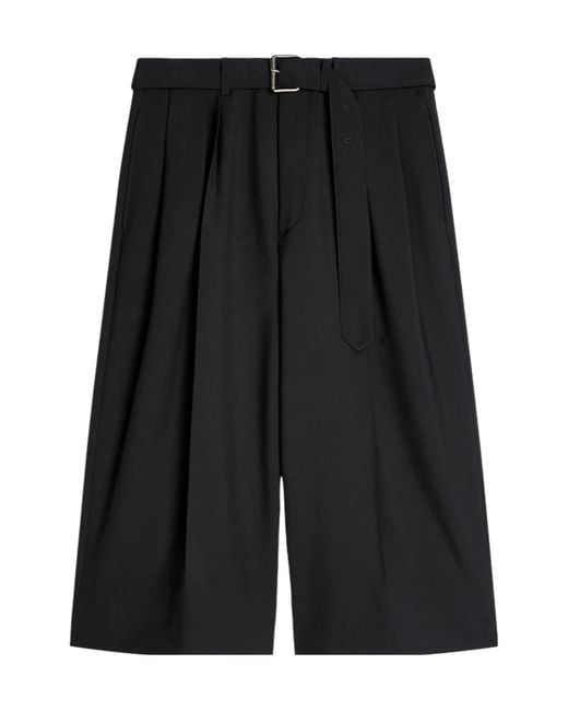 Dries Van Noten Black Belted Shorts for men