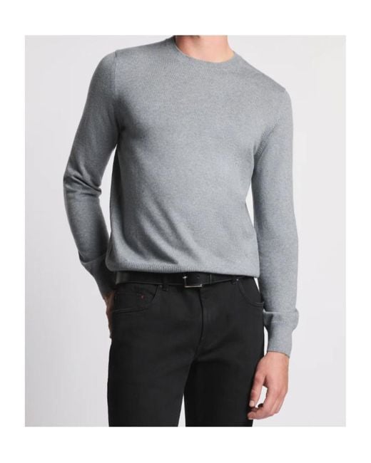 Fay Gray Round Neck Wool Knitwear for men