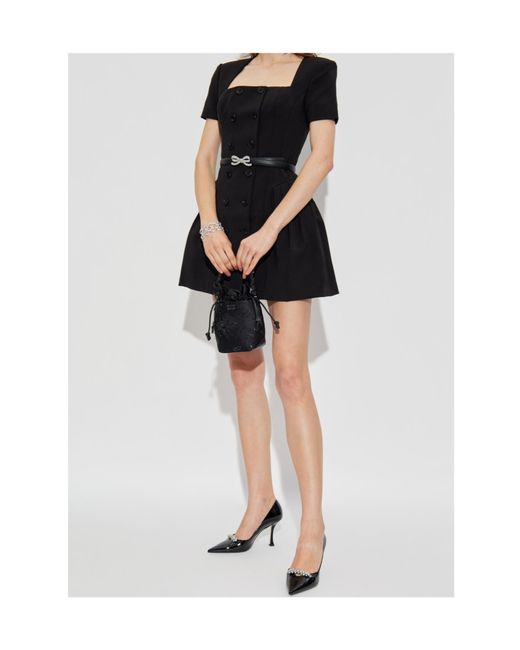 Self-Portrait Black Belted Mini Dress