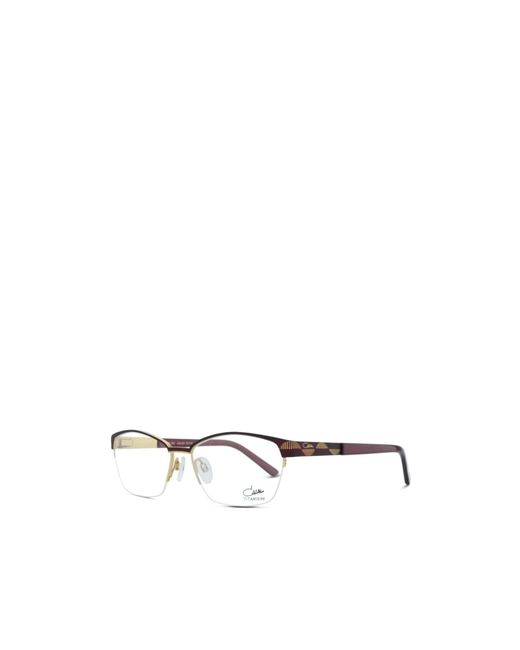 Cazal White Geometric Frame Plano Mirror for men