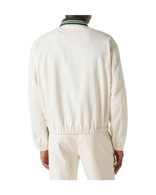 Ralph Lauren White Cotton And Cashmere Bomber Jacket for men